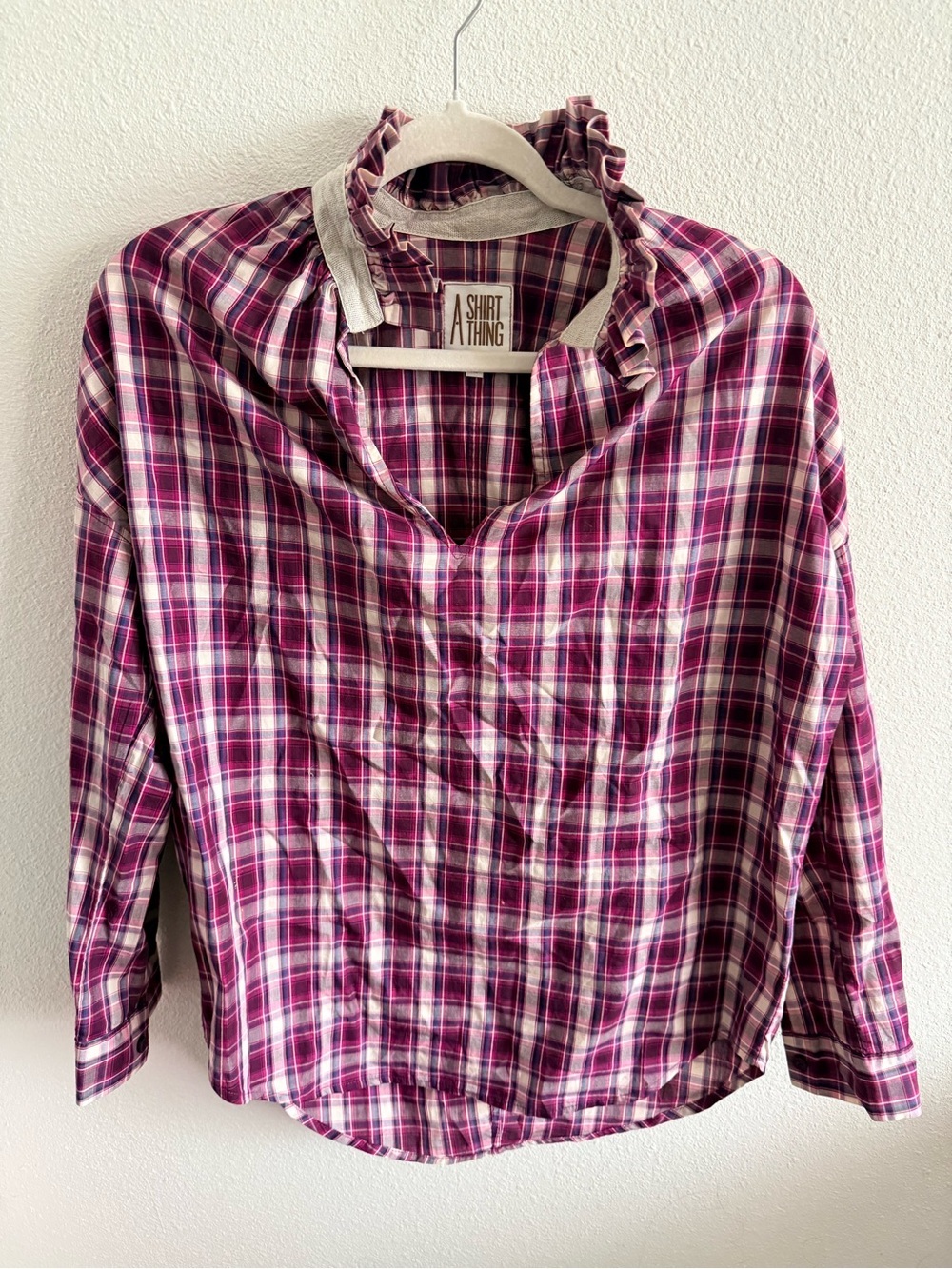A Shirt Thing Pink Plaid Button-Up Shirt - XS